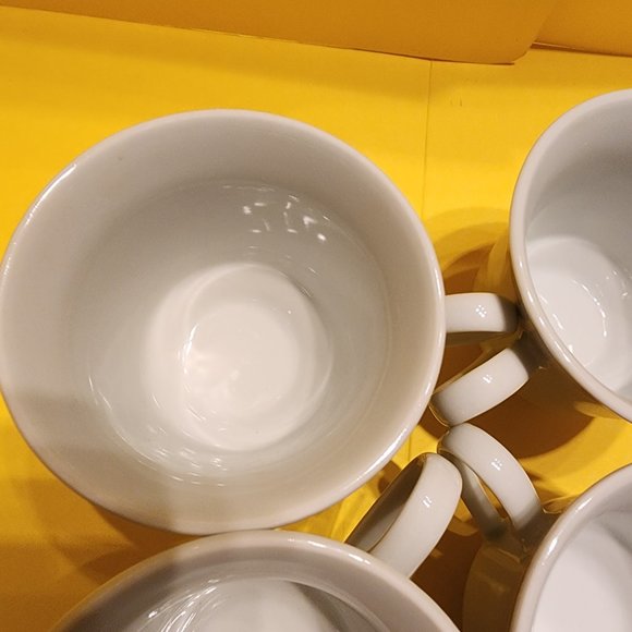 Adorable Pink Lilly footed mugs - set of 4 Gibson Saratoga - New - Picture 10 of 15